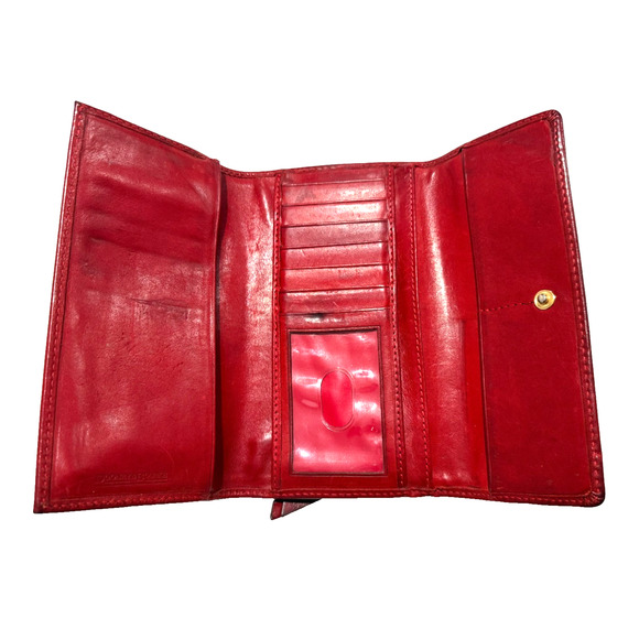 Dooney & Bourke Florentine Continental Clutch Wallet 9Y507 Red PREOWNED - Picture 6 of 10